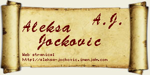 Aleksa Jocković vizit kartica